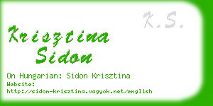 krisztina sidon business card